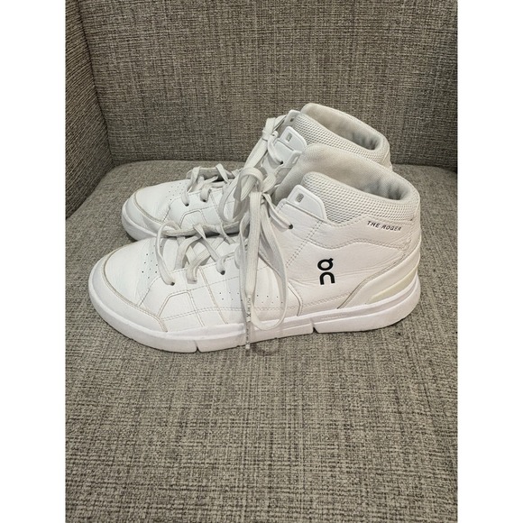 On Mens OnCloud The Roger Clubhouse Mid White Sneakers Size 10.5 - Picture 1 of 9